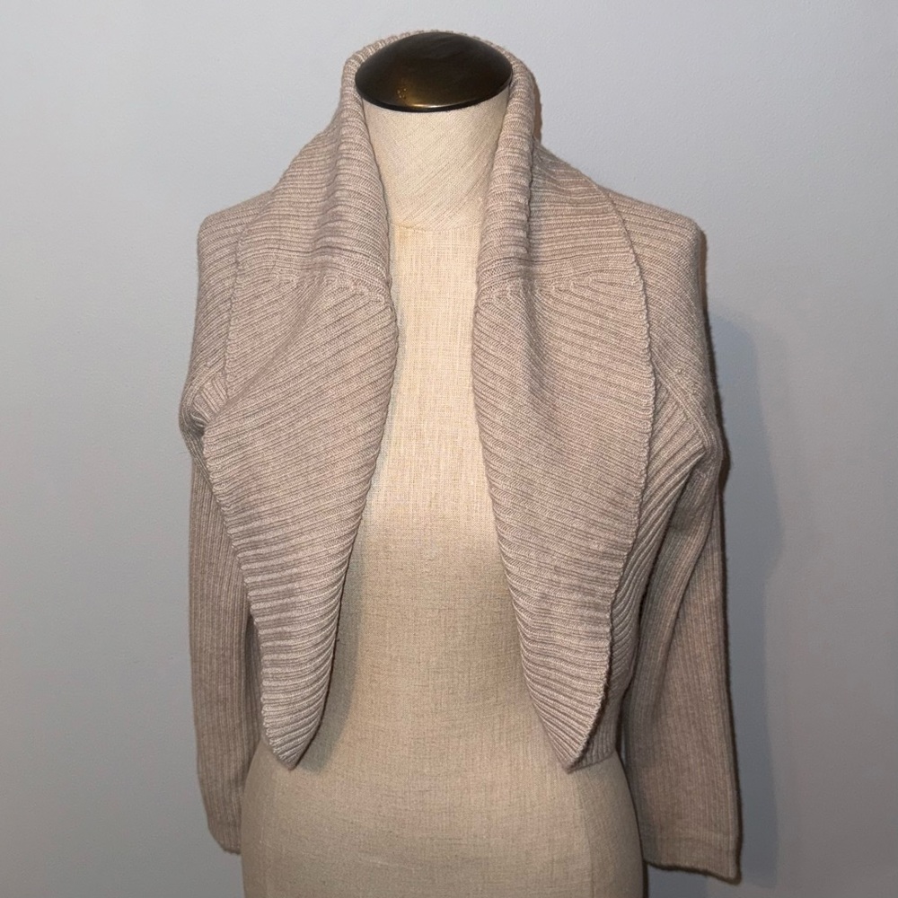 White House Black Market WHBM Cashmere Blend Rib Cocoon Sweater Size XS